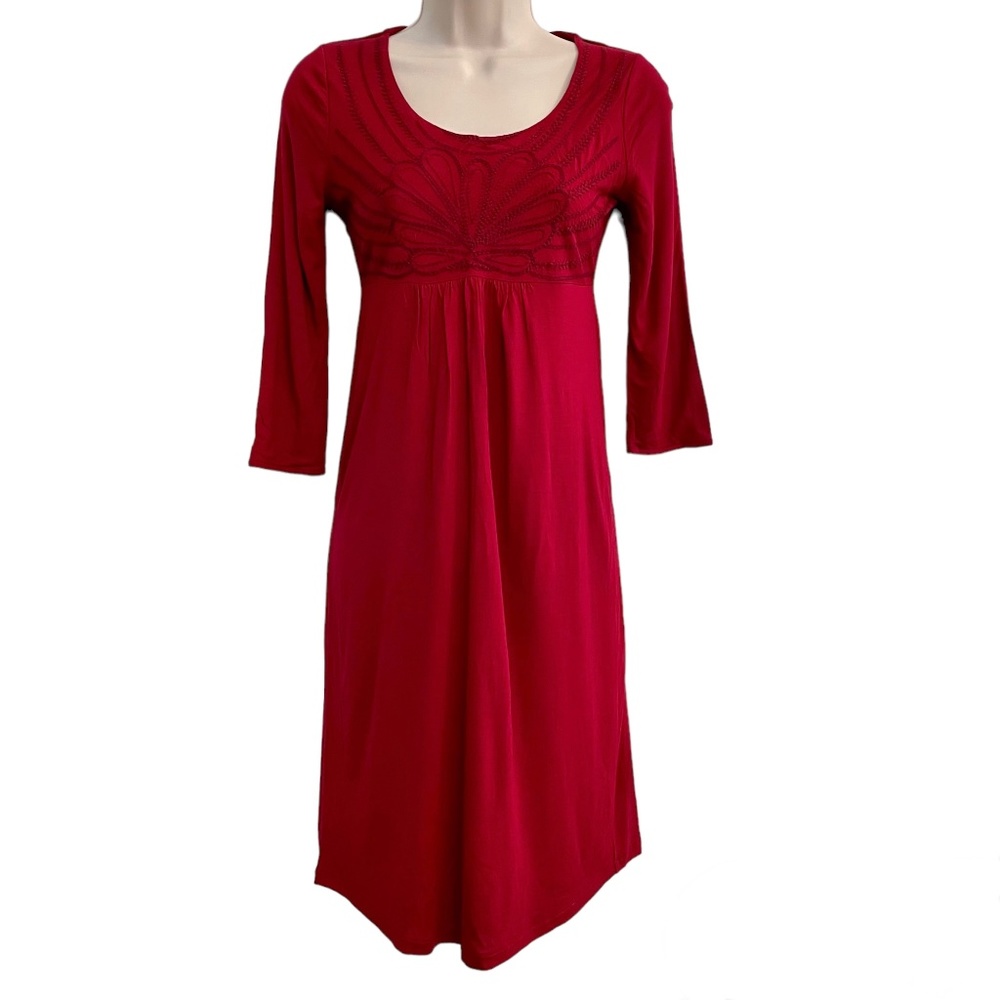 Boden Embroidered  Jersey Dress Lined 4P Viscose